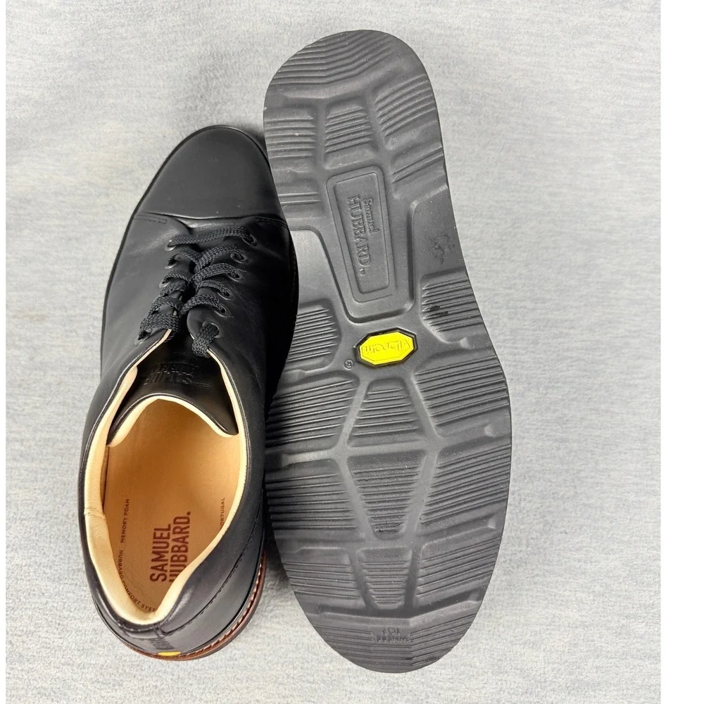 Samuel Hubbard Dress Fast Black Leather Oxfords Mens 11.5 M1310-068 Vibram Sole